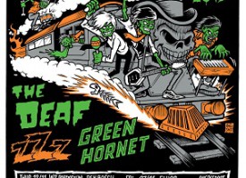 Deze stoomlocomotief op deze stoomloc: met zZz, The Deaf en Green Hornet in The Sleaze Express