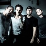 Mike Patton, Justin Pearson, Dave Lombardo en Michael Crain van Dead Cross. foto: Rich Cook